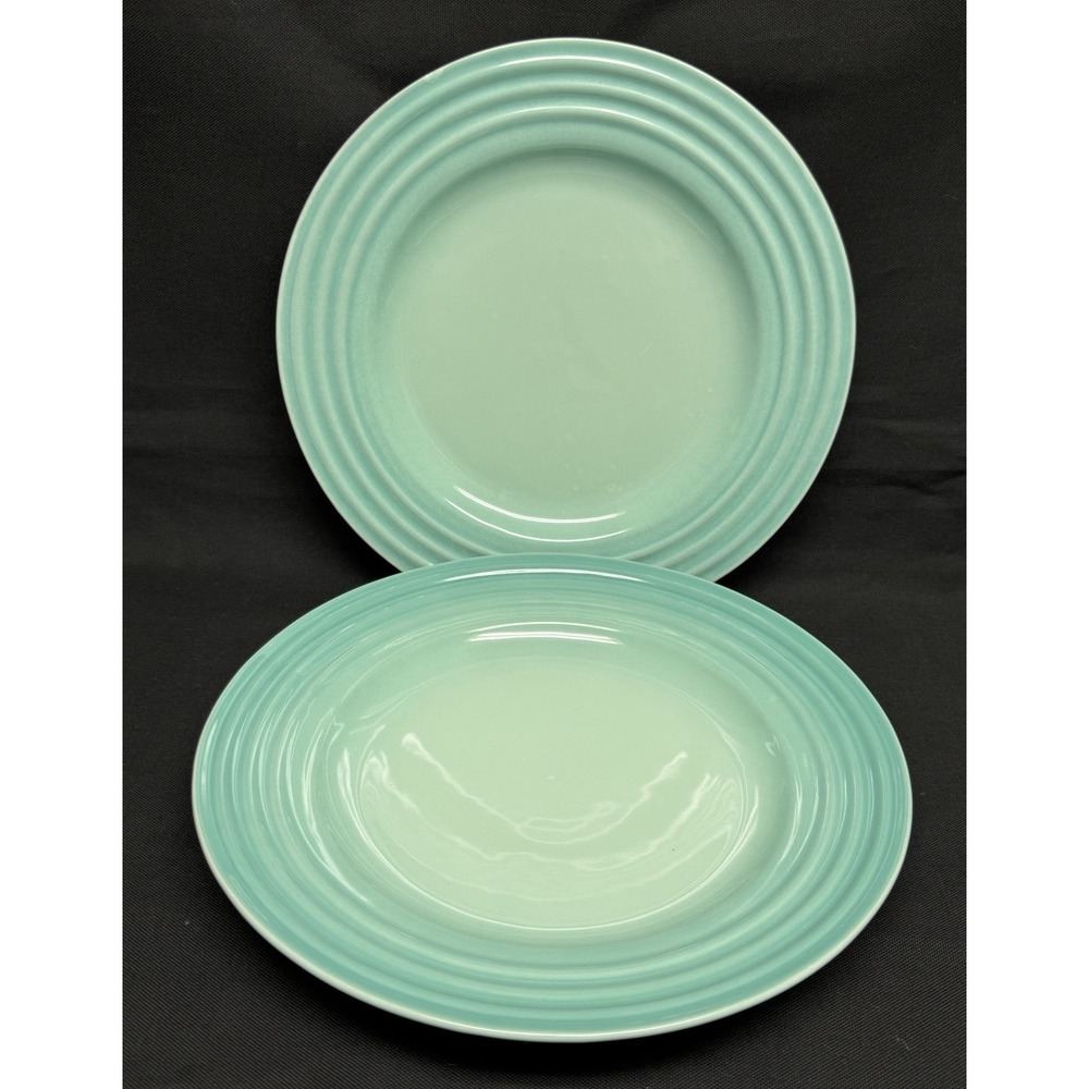 Le Creuset Stoneware 10" Salad Plates Cool Mint Set Of 2